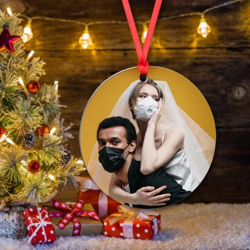 Vista 4 de Fortheday Adorno de Navidad personalizado 2023, adorno con foto personalizable, juego de decoración de árbol de Navidad, creativo (sobrevivido)