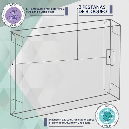 Vista 2 de MALKO - Paquete de 10 protectores de videojuegos compatibles con cajas SNES y N64