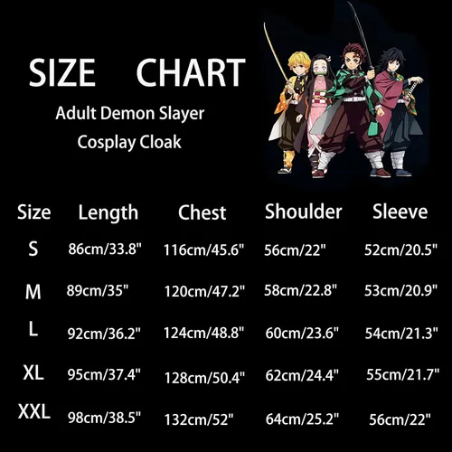 Vista 8 de TUMUSKER Kamado Tanjirou Costume Cosplay Kimono Cloak Cape Halloween Outfit for Adults Kids Children Cloak only