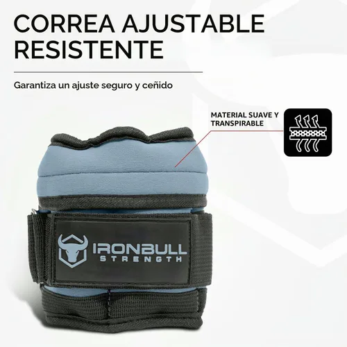 Vista 4 de Pesas de tobillo ajustables (par) – Peso de tobillo ponderado para caminar, gimnasio y ejercicio – Peso de pierna de 2, 4, 6, 8, 10 libras