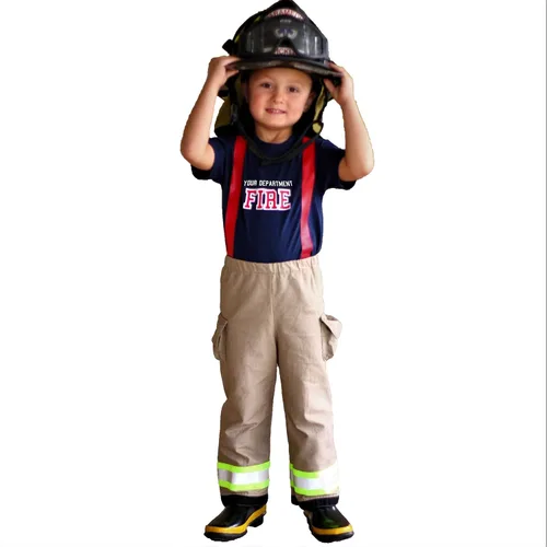 Vista 5 de Fully Involved Stitching Firefighter Original - Traje de 2 piezas personalizado para niños pequeños