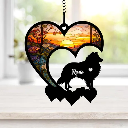 Vista 66 de NAZENTI Atrapasoles personalizado de sabueso afgano, adorno conmemorativo personalizado para la pérdida de mascotas, regalo de condolencia