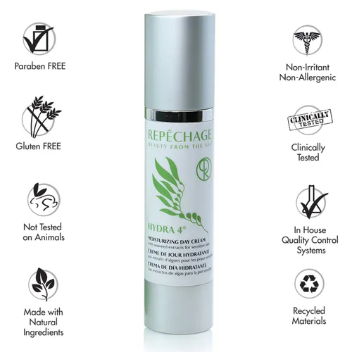 Vista 4 de Repechage Hydra 4 Crema facial hidratante diaria para piel seca o sensible - Hidratante facial ligero con retinol, ácido láctico y ácido