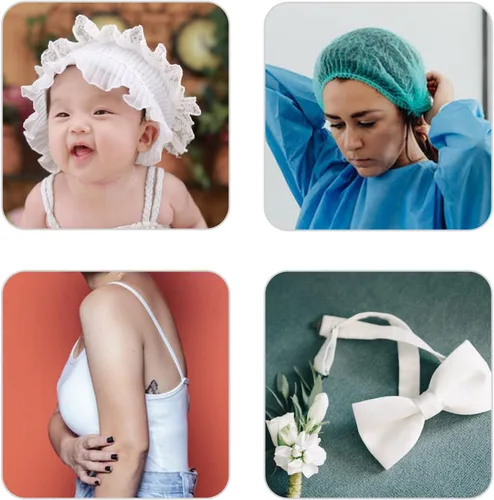 Vista 9 de Bristlegrass Picot Loop - Banda elástica para coser de 1/2 pulgada, 0.512 in, corona de carrete con volantes, cinta elástica para atar el cabello