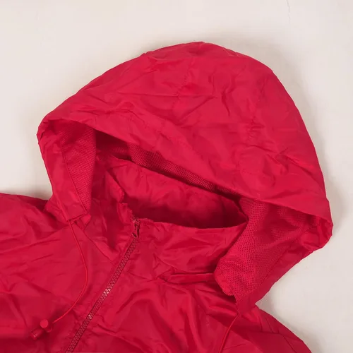 Vista 21 de Chaqueta impermeable cortavientos ligera para hombre con capucha extraíble