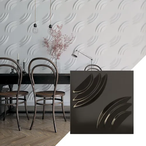 Vista 2 de Ekena Millwork WP20X20ARWH 19 5/8 pulgadas de ancho x 19 5/8 pulgadas de alto, artesano EnduraWall Decorativo 3D Panel de pared cubre 2.67 pies