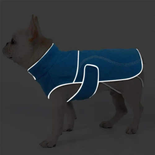 Vista 5 de Abrigo de invierno para perros pequeños, chaleco de chihuahua para cachorros grandes, chaleco reflectante para Roupa Cachorro S-5XL, s, Azul