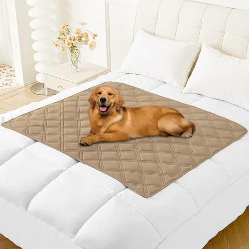 Vista 131 de Smiry Funda impermeable para cama de perro, manta reversible para mascotas para sofá Manta suave lavable para perro, funda a prueba de fugas