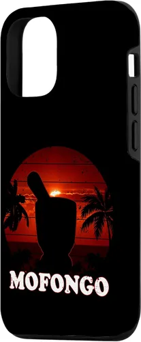 Vista 2 de Funda de regalo divertida para iPhone 15 con mofongo pilon palmeras puesta de sol