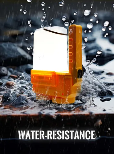 Vista 7 de Anhay Linterna LED recargable para campamento, linterna regulable con gancho, foco impermeable para emergencias de huracanes, al aire libre