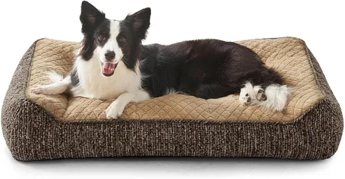 Vista 27 de JOEJOY Camas ortopédicas XL para perros de tamaño grande, extra gruesas, con apoyo y laterales, sofá cama ultrasuave para perros grandes, color Beige