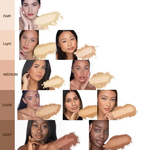 Vista 4 de Bellapierre Base mineral compacta SPF 15 – Base de maquillaje en polvo prensado, corrector, polvo de acabado y fijación, compacta para llevar