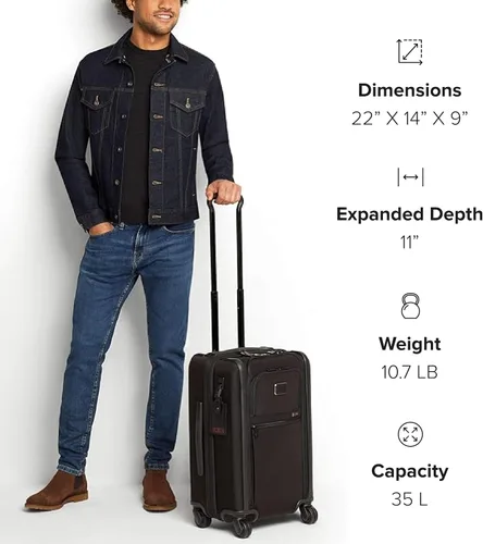 Vista 8 de TUMI Maleta de equipaje de mano Alpha International Dual Access con 4 ruedas para hombre