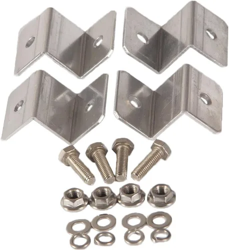 Vista 10 de Kit de montaje en poste para paneles solares de 30 W a 60 W, kit de soporte de montaje de aluminio ajustable resistente con accesorios
