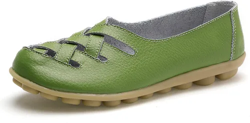 Vista 20 de VenusCelia Mocasines planos para caminar con nidos trenzados para mujer Beige