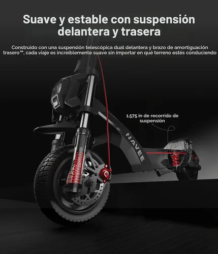Vista 7 de NAVEE UT5 Ultra X/UT5 Max/XT5 Pro/NT5 Max Electric Scooter, 25-43.5 mph, 51.6-74.6 Miles Range, 1638-2400W Peak Motor & Dual Suspension & Disc