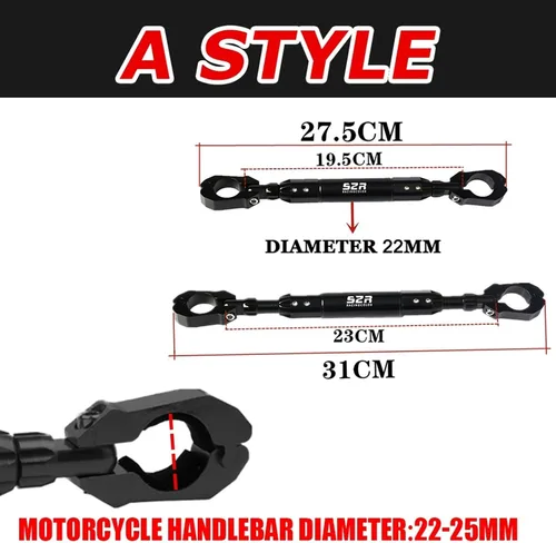 Vista 3 de Para BMW R1200GS LC ADV R1250GS Adventure R 1200 1250 GS Barra de equilibrio de motocicleta Barra transversal (color : A negro, tamaño: 1)