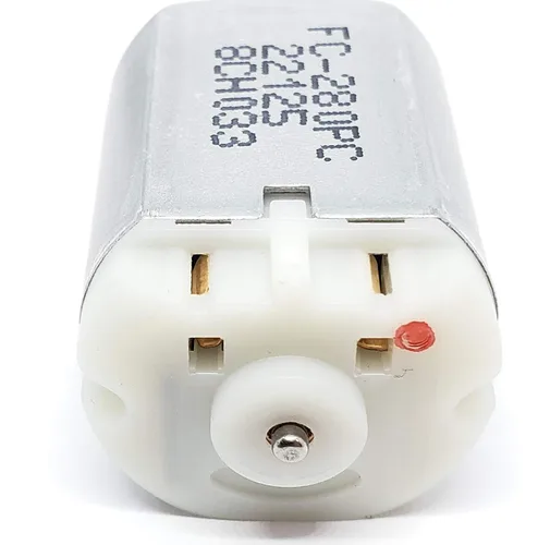 Vista 3 de Paquete de 2 – Motor de actuador de bloqueo de puerta central de eje plano de 0.394 pulgadas FC-280PC-22125 eje plano, eje D, motor de reparación