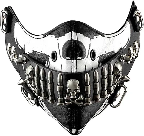 Vista 4 de Máscara de bala para hombre Punk Rock Biker Custome Hip Hop Motocicleta