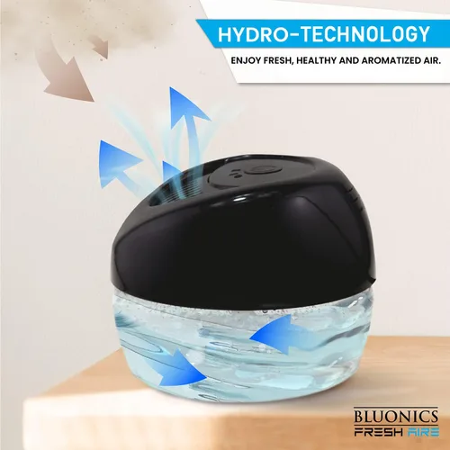 Vista 5 de Fresh Aire máquina con fragancia de lavanda Rainmate arcoíris de color negro con 6 luces ledes de color cambiante