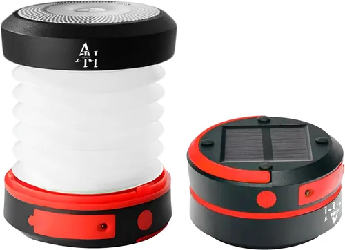 Vista 10 de Linterna solar para campamento, linternas LED para cortes de energía, luces de campamento, linterna de emergencia, lámpara plegable, recargable