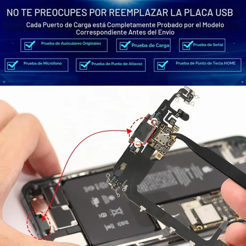 Vista 4 de Reemplazo para iPhone 11 Pro Max Puerto de carga Dock Conector para iPhone 11 Pro Max Puerto de carga Reemplazo USB Cargador Junta Flex Cable