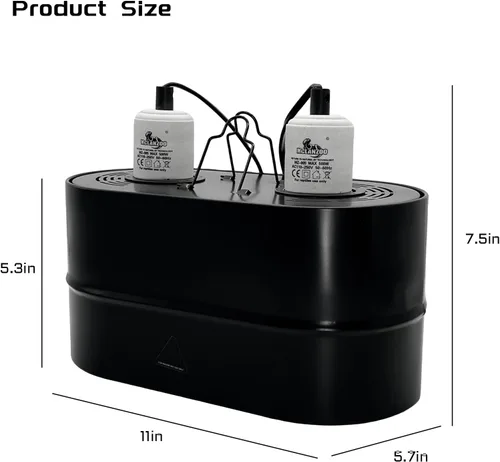 Vista 8 de Lámpara de doble cúpula profunda para reptiles, máximo 150 W, lámpara UV, tapa de lámpara doble para terrario de reptiles con dos interruptores
