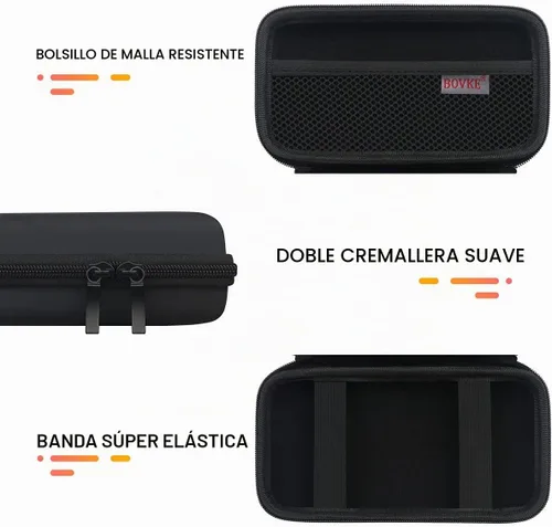 Vista 4 de BOVKE Bolsa organizadora de cables de viaje, estuche de accesorios electrónicos portátil para unidad flash USB, adaptador, cable de carga, cargador