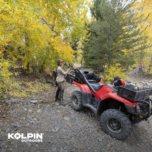 Vista 5 de Kolpin ATV Soporte de Cesta Trasera Abatible con Portón Trasero Plegable Universal - 53300, Negro
