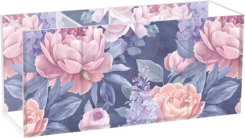 Vista 10 de Soporte para lápices de líneas abstractas para escritorio, soportes decorativos para bolígrafos, 4 compartimentos, soporte para brochas