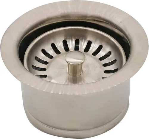 Vista 11 de Westbrass D2082S-50 3-1/2" Cuello Extra-Profundo Fregadero de Cocina Eliminación de Residuos Brida y Tapón Colador, Revestimiento en Polvo Blanco