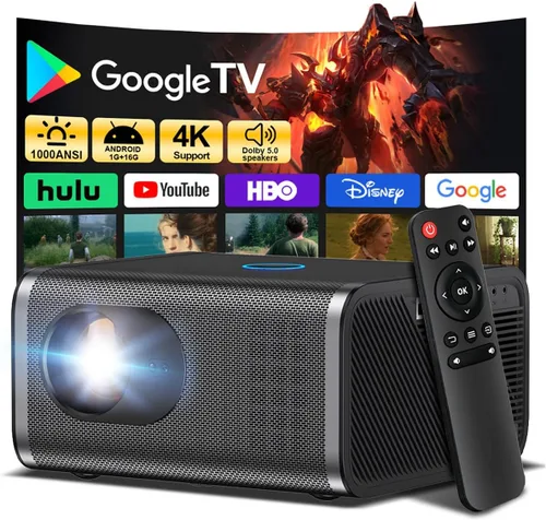 Vista 8 de Mini proyector con WiFi y Bluetooth, 4K Smart 1080P Proyector de película portátil para exteriores con Android 13 y aplicaciones integradas
