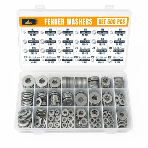 Vista 12 de 20 piezas arandelas planas de guardabarros de acero inoxidable de 1/2" x 2" para pernos y tornillos, herrajes de acero inoxidable 304