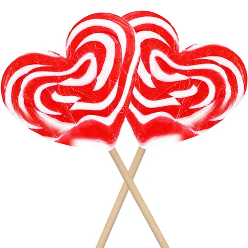 Vista 7 de Fruidles Paquete de seis paletas de 2.82 oz con diseño de corazón rojo y blanco, envueltas individualmente