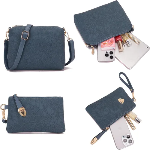 Vista 37 de Bolsos de mano de moda para mujer, bolsa de hombro, asa superior, bolsa de mano, juego de 4 piezas