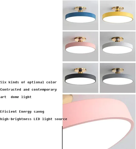 Vista 7 de Lámpara de techo de color de cúpula de 3 colores de luz variable instalación integrada cerca del techo, lámparas LED de montaje empotrado, luces