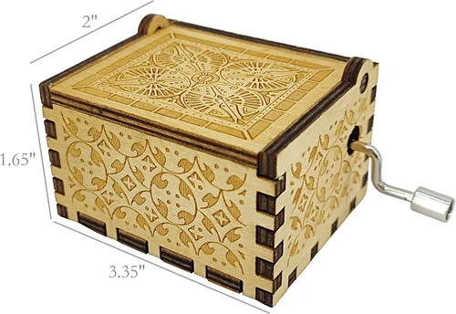 Vista 5 de FixtureDisplays® Caja de música – Amazing Grace 3 3/8 x 2 X 1 5/8 pulgadas, himno cristiano, regalo para madre, padre, hija, hijo, hermano