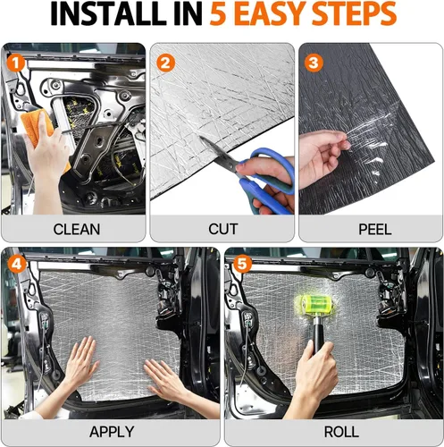 Vista 8 de Storystore Alfombrilla amortiguadora de sonido para coche, 197mil 10.8sqft