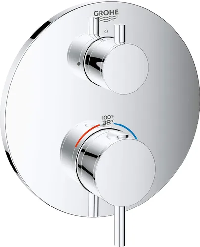Vista 10 de GROHE 24151EN3 Atrio - Moldura termostática de doble función con 2 manijas, níquel cepillado InfinityFinish