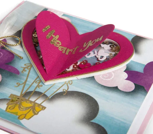 Vista 5 de Sizzix Framelits Troquel con sellos I Heart You, multicolor