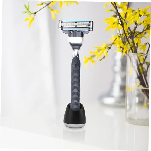 Vista 5 de Angoily 2pcs Aluminium Alloy Shaving Razor Stand with Oblique Opening Resistant Holder for Organized Bathroom Storage Smooth Edges Durable Base for