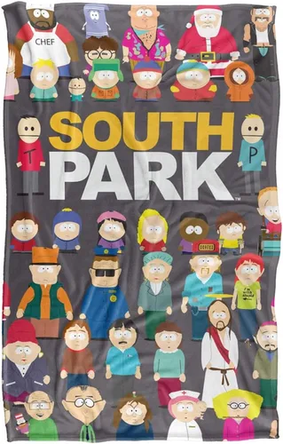 Vista 2 de South Park - Manta de tacto sedoso de fundición completa, súper suave, 36 x 58 pulgadas, multicolor