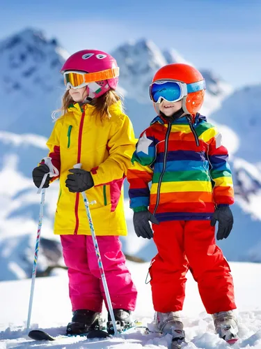 Vista 5 de SATINIOR 2 pares de guantes impermeables para niños, guantes de nieve cálidos para invierno, guantes de esquí para niños y niñas, resistentes al