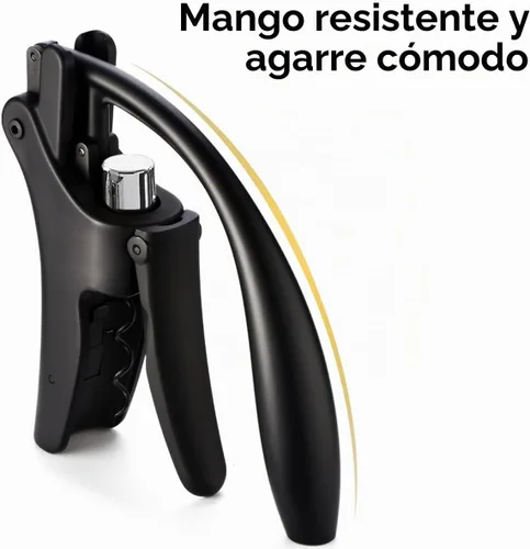 Vista 5 de KEISSCO Abridor de vino compacto con palanca vertical sacacorchos Abridor de botellas de vino con cortador de papel de aluminio y tornillo adicional