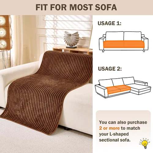 Vista 8 de MEETSKY Fundas de sofá para sofá, funda de sofá 100% impermeable para perros, fundas de sofá para mascotas, fundas de sofá suaves y antideslizantes