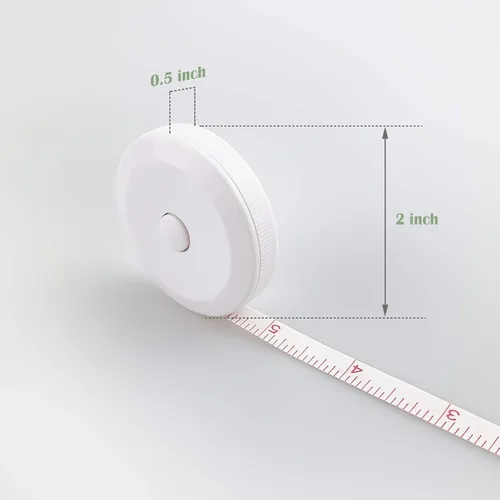 Vista 5 de Cinta métrica para medir el cuerpo, cinta métrica de 60 pulgadas para medidas corporales, cinta métrica suave de doble escala, 2 cintas métricas