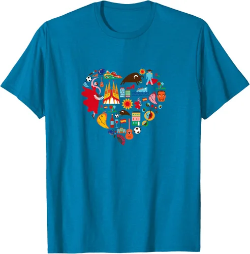 Vista 6 de I Love España Cute Español Orgullo, Madrid Barcelona playera, niños 10, Lemon Limón