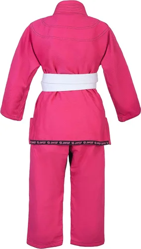 Vista 7 de Jiu Jitsu brasileño, para niños, Jiu Jitsu Gi BJJ Gi Grappling Kimonos Ligeros Cinturón Blanco