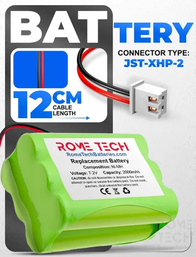 Vista 3 de Rome Tech para 2GIG GO! Sistema de alarma inalámbrico con panel de control - Batería de repuesto de batería de 2 gig 7.2 V 2000 mAh recargable