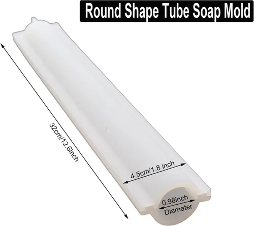 Vista 4 de EchoDone Tubo redondo Columna Silicona Jabón Vela Molde Insertar Jabón Suministros Molde de Silicona para Jabón